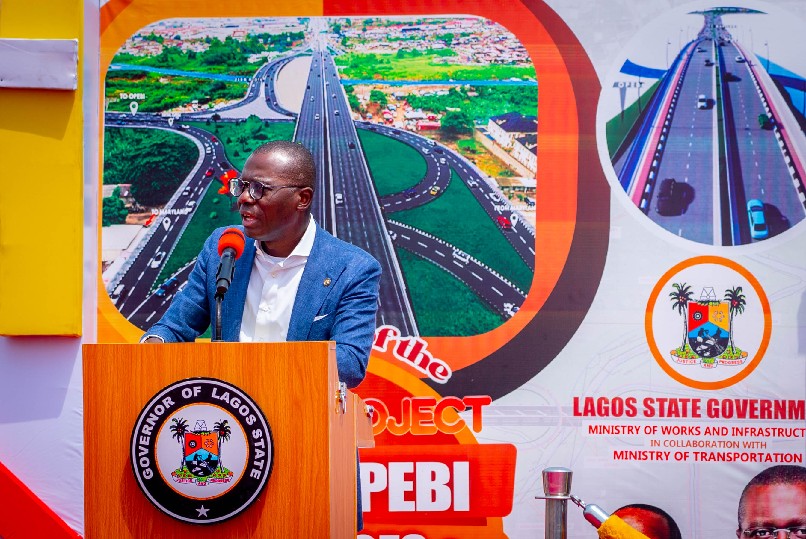 SANWO-OLU FLAGS OFF ROAD PROJECT TO LINK OJOTA-OPEBI LINK BRIDGES, APPROACH ROADS